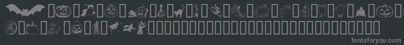 Helloween Font – Gray Fonts on Black Background