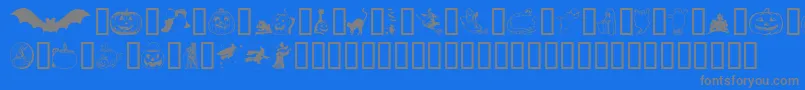 Helloween Font – Gray Fonts on Blue Background