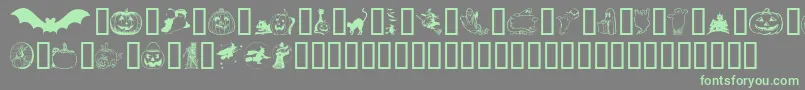 Helloween Font – Green Fonts on Gray Background