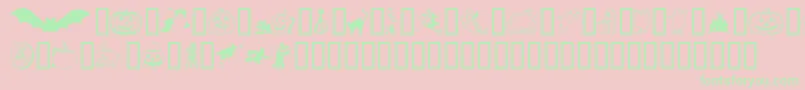 Helloween Font – Green Fonts on Pink Background