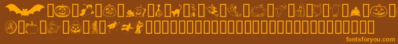 Helloween Font – Orange Fonts on Brown Background