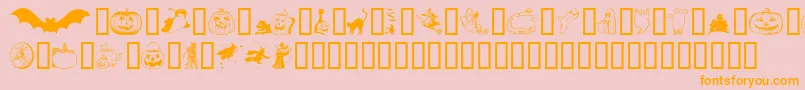 Helloween Font – Orange Fonts on Pink Background
