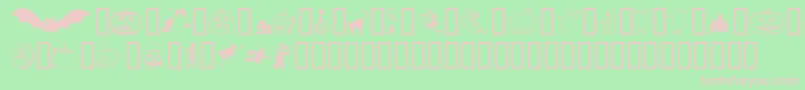 Helloween Font – Pink Fonts on Green Background