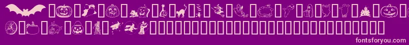 Helloween Font – Pink Fonts on Purple Background