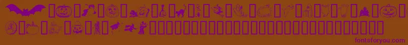 Helloween Font – Purple Fonts on Brown Background