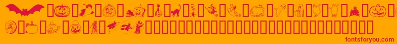 Helloween Font – Red Fonts on Orange Background