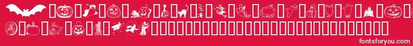 Helloween Font – White Fonts on Red Background