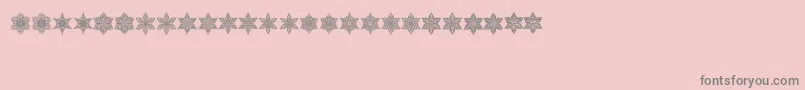 Snowflake Font – Gray Fonts on Pink Background