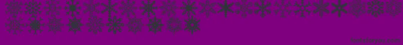 Police Snowflakes St – polices noires sur fond violet