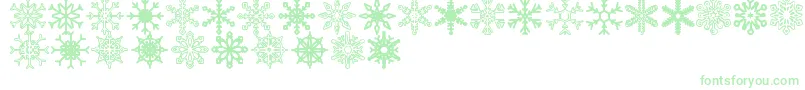 Czcionka Snowflakes St – zielone czcionki