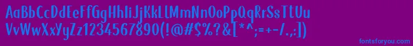 SnowHut Font – Blue Fonts on Purple Background