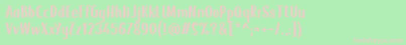 SnowHut Font – Pink Fonts on Green Background