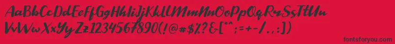 SNOWPE Font – Black Fonts on Red Background
