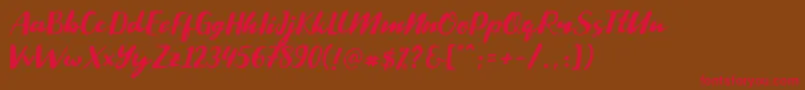 SNOWPE Font – Red Fonts on Brown Background