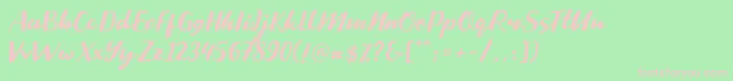 SNOWPE Font – Pink Fonts on Green Background