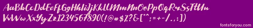 SNOWPE Font – Pink Fonts on Purple Background