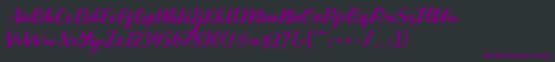 Czcionka SNOWPE – fioletowe czcionki na czarnym tle