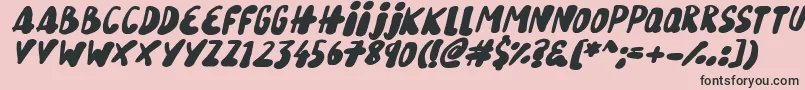 fuente Snowy Skies Italic – Fuentes Negras Sobre Fondo Rosa