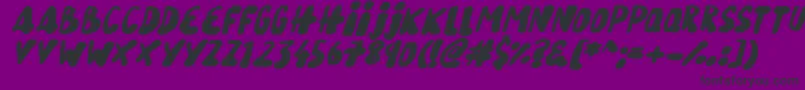 Snowy Skies Italic Font – Black Fonts on Purple Background