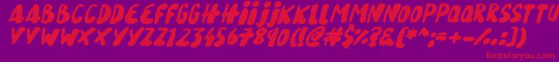 fuente Snowy Skies Italic – Fuentes Rojas Sobre Fondo Morado