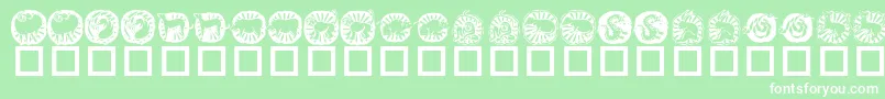 KrChineseZodiac Font – White Fonts on Green Background