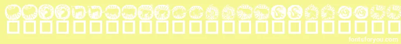 KrChineseZodiac Font – White Fonts on Yellow Background
