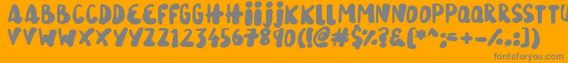 Snowy Skies Font – Gray Fonts on Orange Background