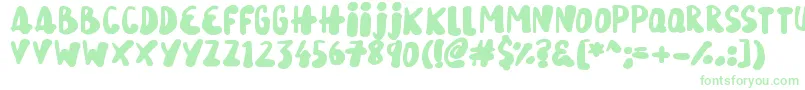 Snowy Skies Font – Green Fonts on White Background