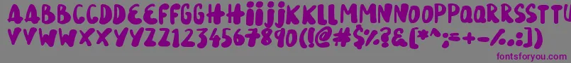 Snowy Skies Font – Purple Fonts on Gray Background