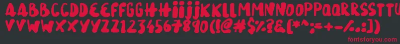 Snowy Skies Font – Red Fonts on Black Background