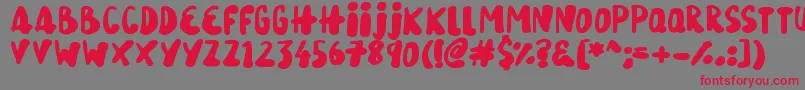 Snowy Skies Font – Red Fonts on Gray Background