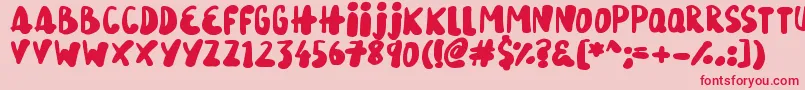 Snowy Skies Font – Red Fonts on Pink Background