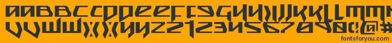 Шрифт snubfighter – чёрные шрифты на оранжевом фоне