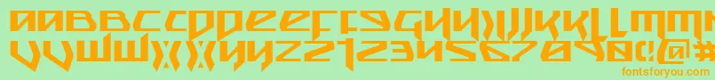 snubfighter Font – Orange Fonts on Green Background