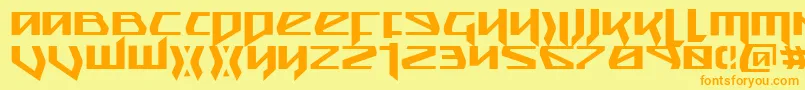 snubfighter Font – Orange Fonts on Yellow Background