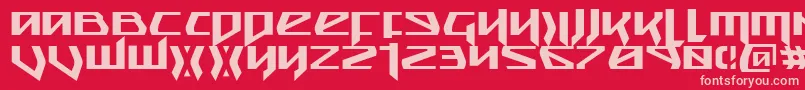 snubfighter Font – Pink Fonts on Red Background