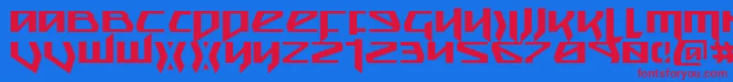 Шрифт snubfighter – красные шрифты на синем фоне