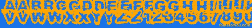 Snuff Font – Orange Fonts on Blue Background