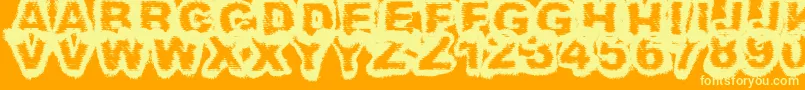 Snuff Font – Yellow Fonts on Orange Background