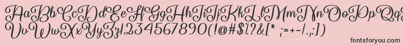 So Damn Beautiful  -fontti – mustat fontit vaaleanpunaisella taustalla
