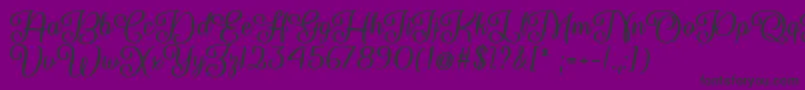 フォントSo Damn Beautiful   – 紫の背景に黒い文字