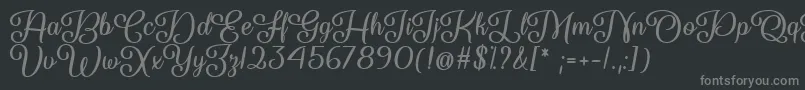 So Damn Beautiful  -fontti – harmaat kirjasimet mustalla taustalla
