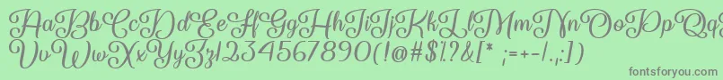 So Damn Beautiful  -fontti – harmaat kirjasimet vihreällä taustalla