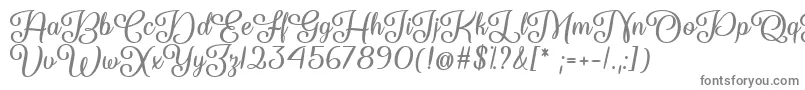 So Damn Beautiful  -fontti – harmaat kirjasimet valkoisella taustalla