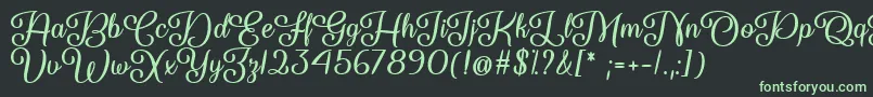 So Damn Beautiful  -fontti – vihreät fontit mustalla taustalla