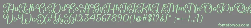 Шрифт So Damn Beautiful   – зелёные шрифты на сером фоне