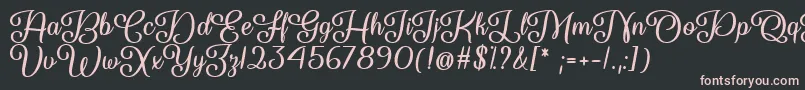 So Damn Beautiful  -fontti – vaaleanpunaiset fontit mustalla taustalla