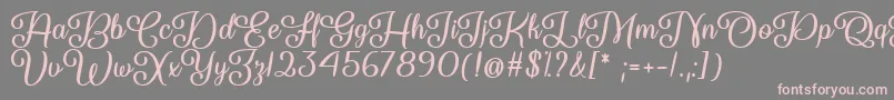 Шрифт So Damn Beautiful   – розовые шрифты на сером фоне