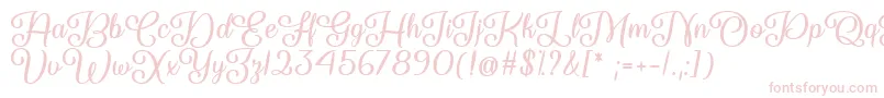 Шрифт So Damn Beautiful   – розовые шрифты на белом фоне
