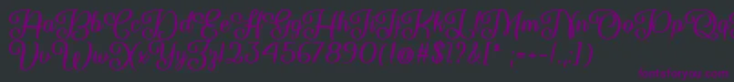Шрифт So Damn Beautiful   – фиолетовые шрифты на чёрном фоне